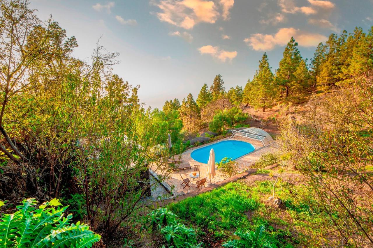 Feriendomizil Finca Tijarafe Mit Beheiztem, Abdeckbarem Pool 外观 照片