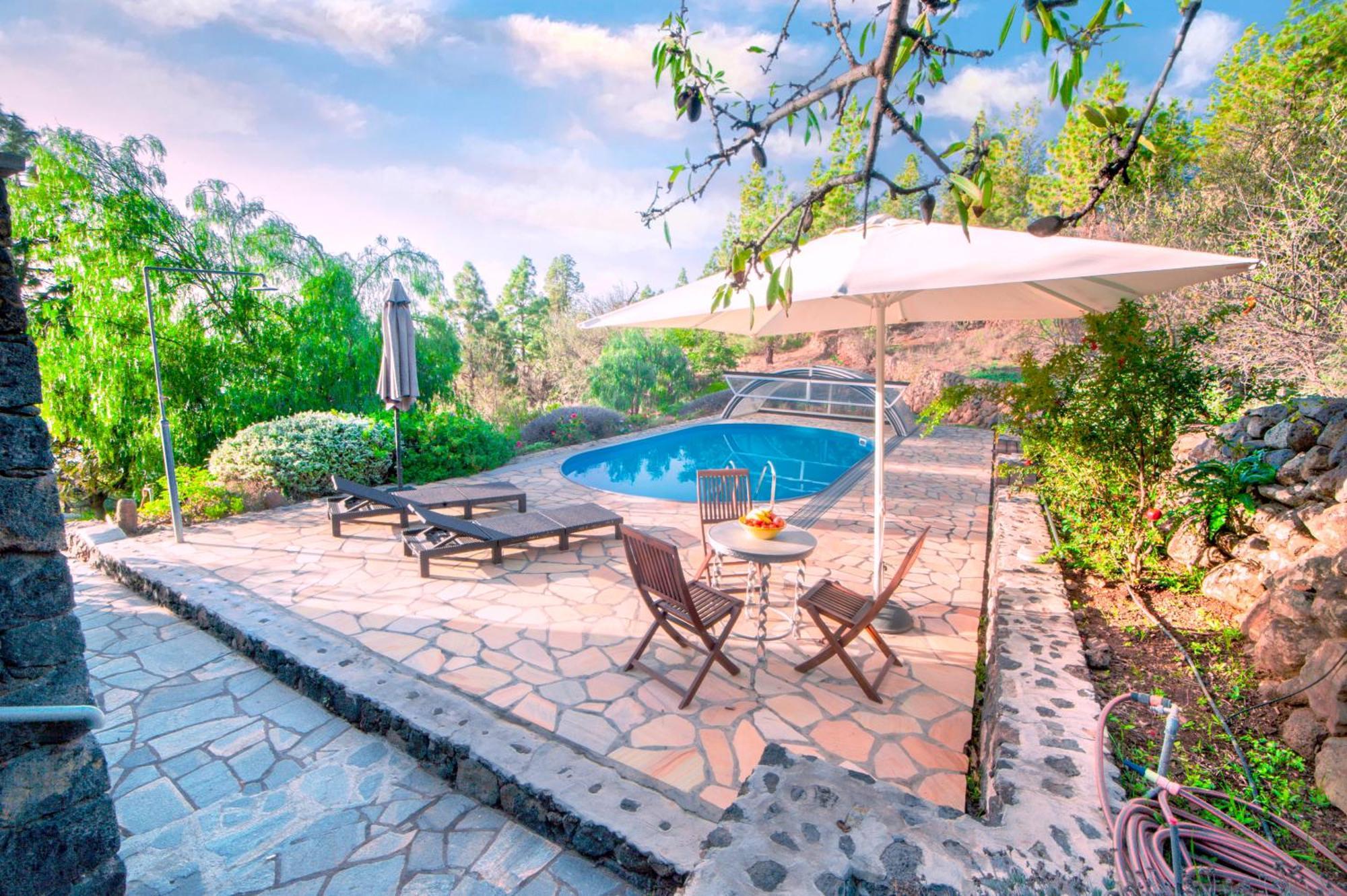 Feriendomizil Finca Tijarafe Mit Beheiztem, Abdeckbarem Pool 外观 照片